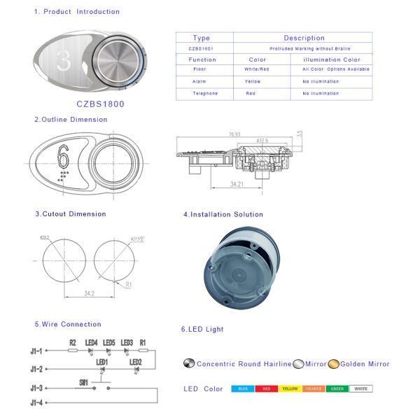 Wholesale Orona Lift Push Button Elevator Push Button Cover
