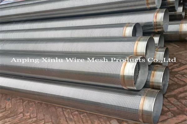 Corrosion Resistant 304L 316L Metal Mesh Screen Pipe Threaded Wedge Wire Tube 10ft Length