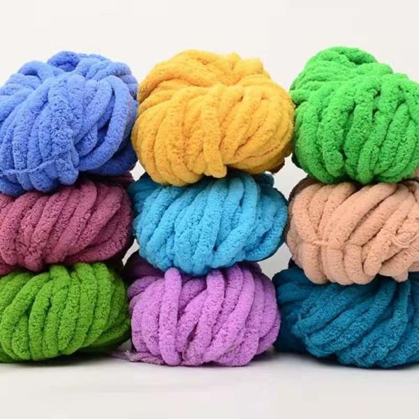 Chunky Chenille Wool Yarn For Arm Knitting Blanket 250gram/ROLL 25meters