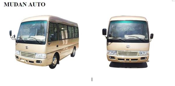 RHD 19 Seater Mini Bus 4.3T Rear Axle , Diesel Coaster Mini Bus Energy Saving