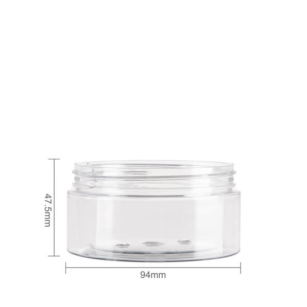 200ml Clear Plastic Jars With Wide Mouth Screw Cap Colorful Silk Screen Logo
