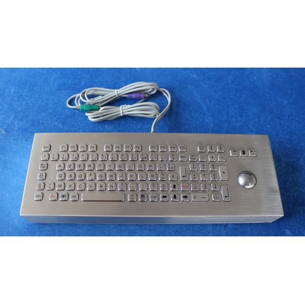 Desktop Metal Ruggedized Keyboard Waterproof Industrial Kiosk With Trackball
