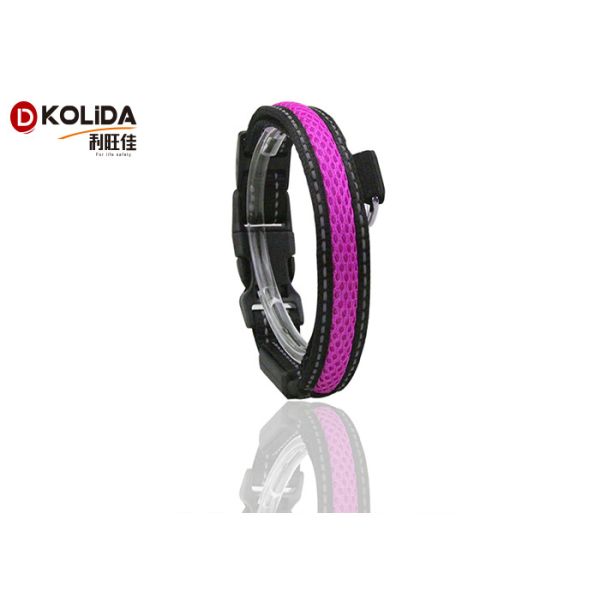 Waterproof Outdoor Walk Pet LED Dog Collar Nylon With Airmesh And LED Light