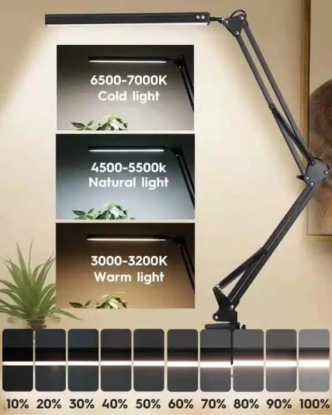 Metal Office Desk Lamps Computer Desk Lighting Led Flexible Reading Lamp For Study