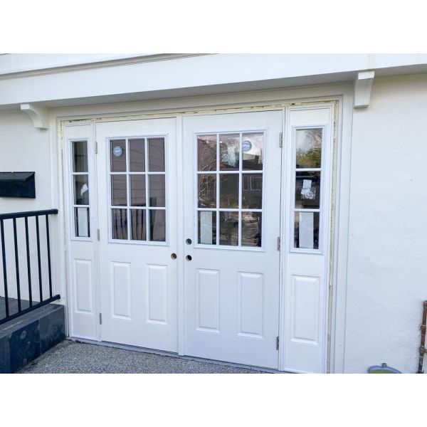 Meubles de porte d'appartement Portes d'entrée modernes en acier avec verre étanche