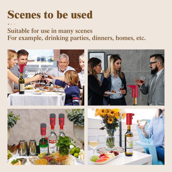 30 pièces / carton Dispenser de whisky intelligent avec écran tactile LED Pour la maison Bar Pub Source d'alimentation 4.5W