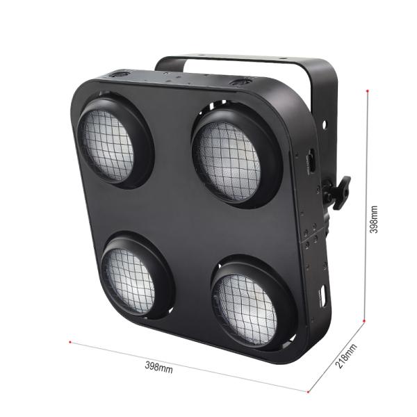 Projecteurs de boîte de nuit extérieurs étanches Dmx 4*90w à quatre yeux IP65, lumières d'événement Blinders Cob