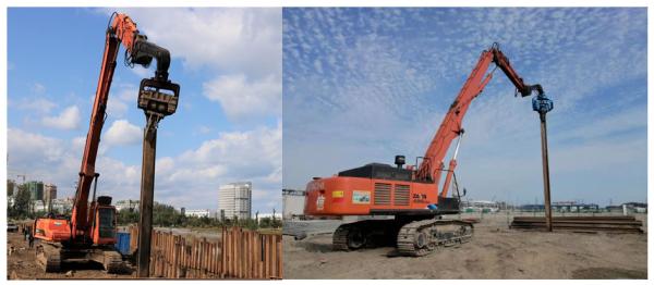 Martelo de pilha 2800rpm da folha de 25 Ton Excavator Vibro Machine For