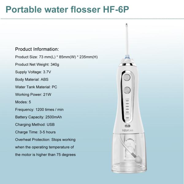 300ml IPX7 Oral Care Appliances Water Irrigation Dental Floss Power Irrigator Portable Water Flosser Teeth Cleaning Mini Travel
