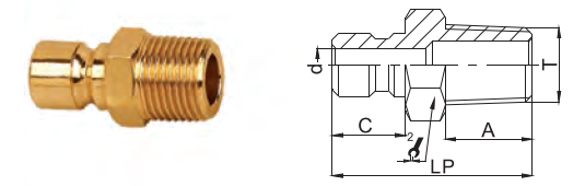 Не муфта клапана латунная быстрая для линии модульного 1.5Mpa