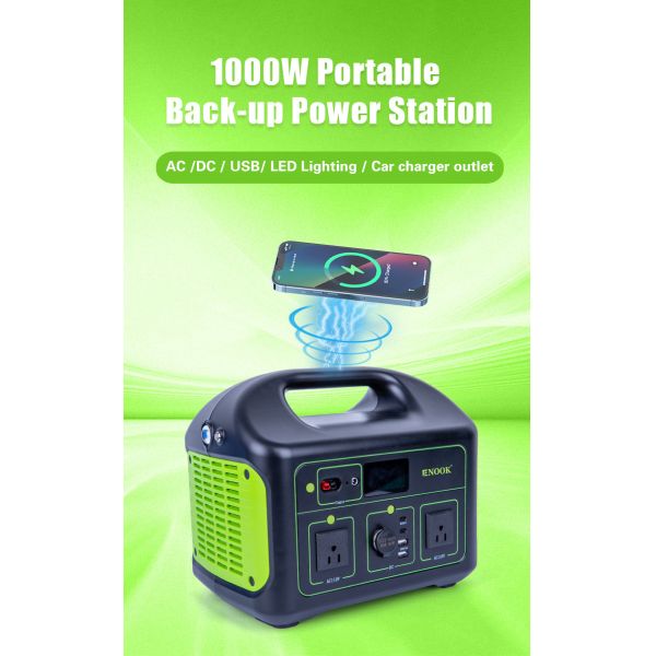 500Wh LiFePo4 Battery Home Energy Storage Solar Charging 1000W Portable Power Station