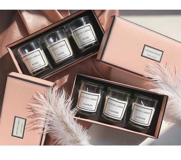 Dekun 3 Units Scented Rigid Personalized Candle Packaging Box With Lid 18cmX12cmX6cm