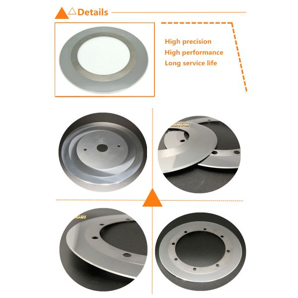 El cortador del disco del carburo de la cartulina acanalada alrededor de los cuchillos de la cortadora de la cuchilla empapela las cuchillas de corte