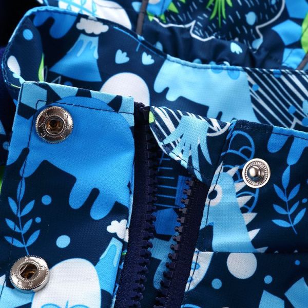 120cm Unisex Childrens Winter Jackets Heavy Winter Coats Mid Length Hooded Windproof