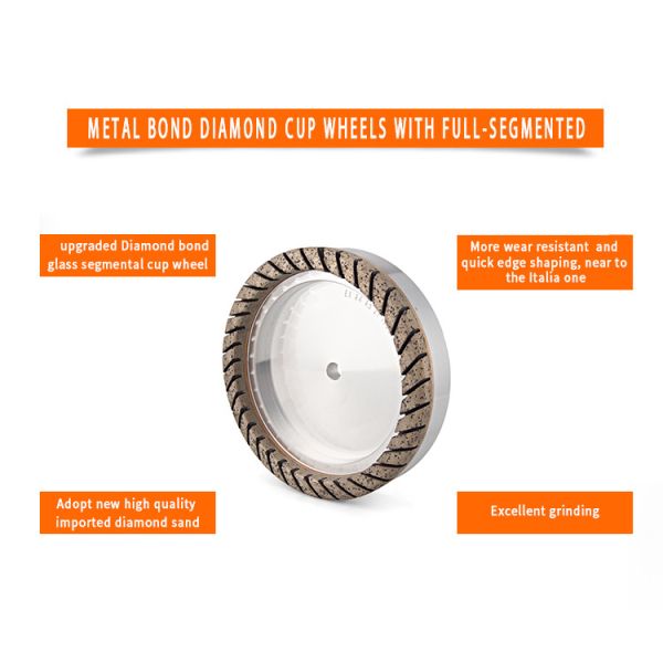 Cup Shape Abrasive Grinding Wheel , Long Life Metal Bond Diamond Wheel