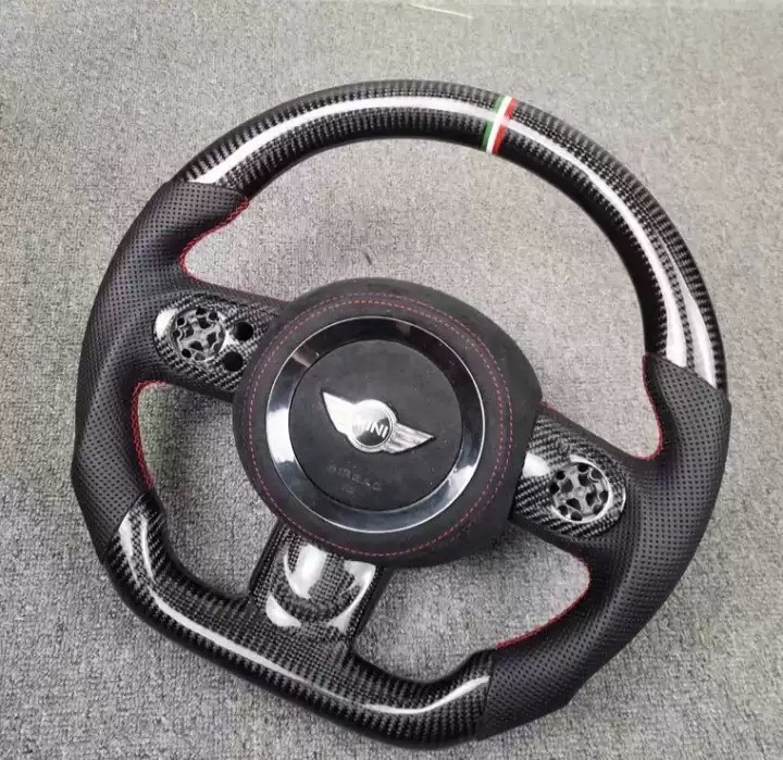 Carbon Fiber Steering Wheel 44*44*25 Perfect Fit for BMW Mini Cooper R55/56/60 F55/56