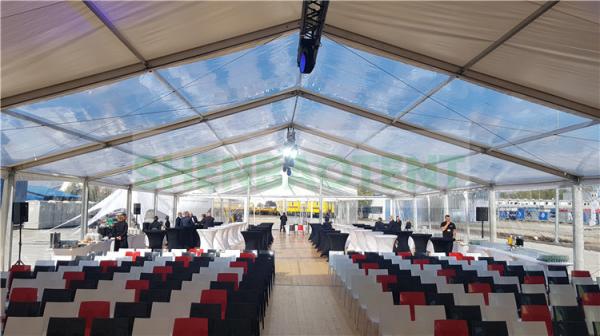 White Outdoor Event Tent 20 Meter Span For Festival Birthday Party Easy Installation