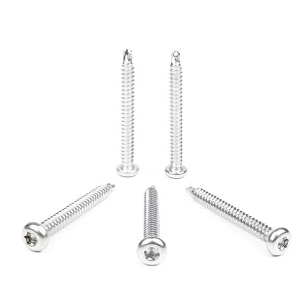Plain 6.3x55 SUS410 Pan Torx Star Screw cabeça de botão de aço inoxidável para membrana Epdm de telhado