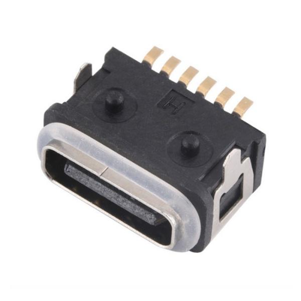 Usb Type C Female 6p Smt Ip67 Waterproof Electrical Connector