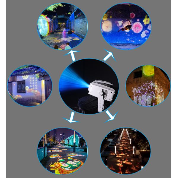 Light Weight IP65 Exterior Gobo Projector For Christmas Park Garden