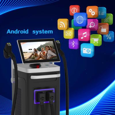 Máquina de remoção de cabelo a laser de diodo de 808nm de alta potência de 3000W com 6 cabeças de tratamento intercambiáveis
