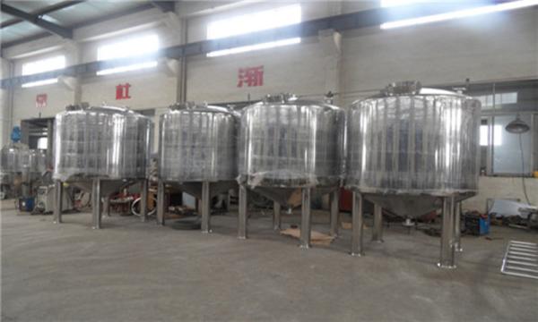 Stainless Steel Milk Mixing Tank Jacketed Wall For Beverage Industry