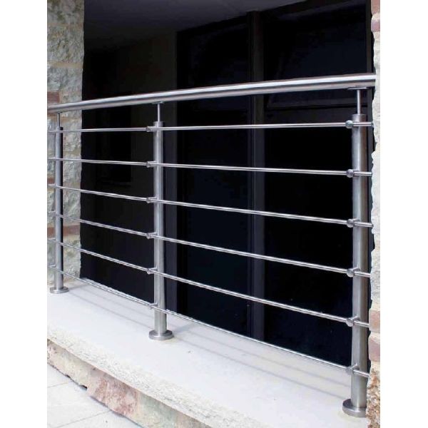 Height 1200mm 10mm 50.8mm Tube Stainless Steel Railing