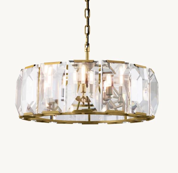 Modern Luxury Living Room Chandelier Harlow Crystal Round Chandelier 31'