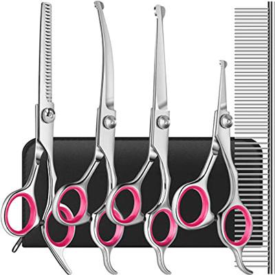 6 em tesouras de aço inoxidável Kit With Safety Round Tips de 1 preparação do cão