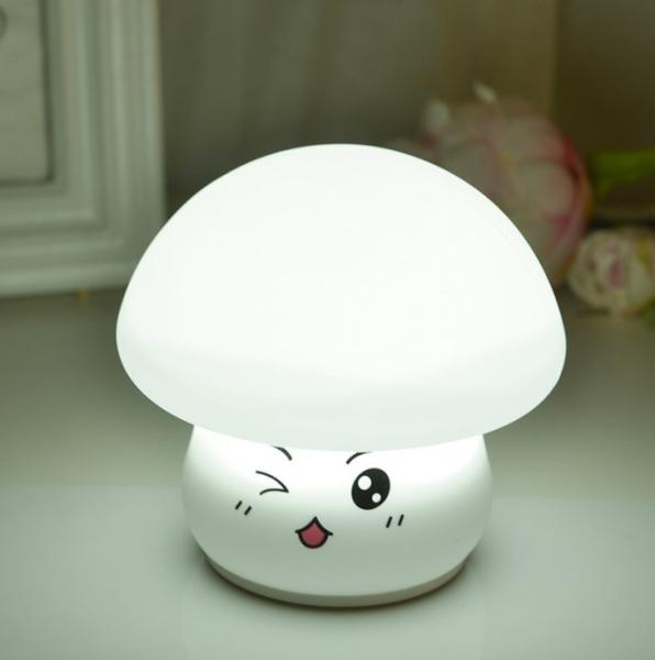 Mushroom Silicone Night Lights USB Smart Bedroom Bedside Eye Care Small Touch Table Lamps