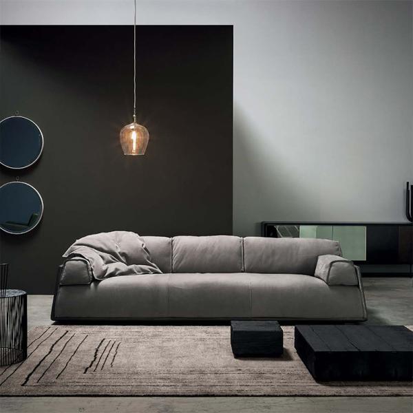 Unfoldable 0.9m Leather Corner Couch Grey , Modern Home Large Microfiber Velvet Sectional Sofa