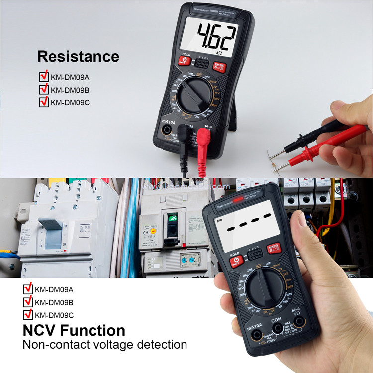 Kaemeasu 09C Измерение тока напряжения NCV Умный цифровой мультиметр OEM ODM