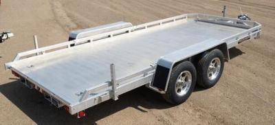 7x4 Aluminum Tandem Trailer With Multi Ribbed Side Panels , Aluminum Open Trailer