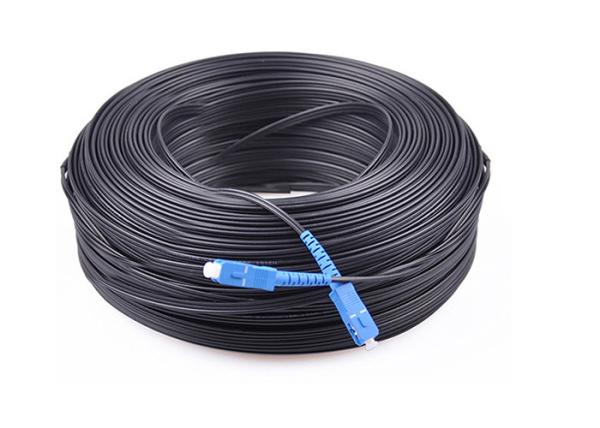G657a Ftth Drop Fiber Optic Cable / OD7.3mm 2Core Flat Drop Fiber Cable