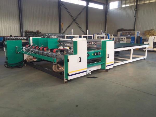 6.6 Kw Paper Board Folder Gluer Machine Double Piece Corrugated Cardboard