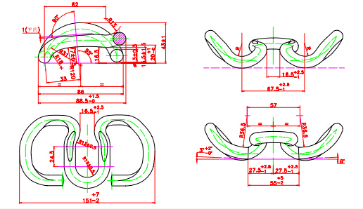 Чернота окиси струбцины зажимов рельса SKL эластичная/гальванизирует 60Si2Mn для железнодорожной системы