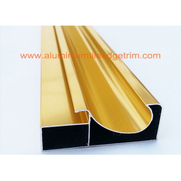 Electrophoretic Coated Gold Aluminium Cabinet Door Profiles 0.4mm-20mm Thickness