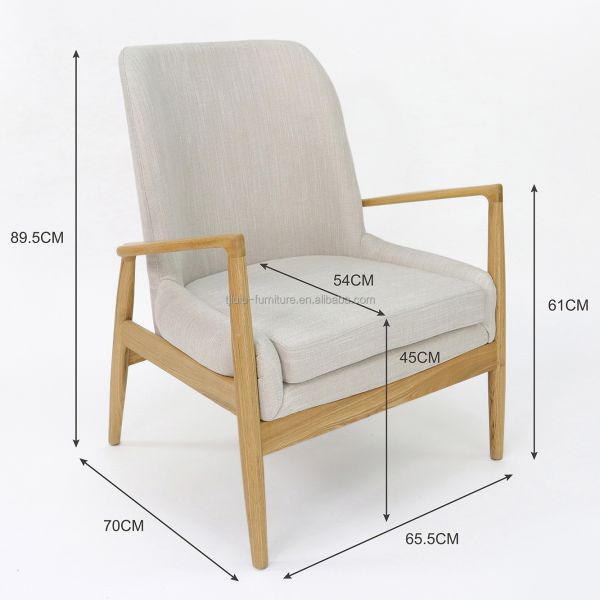 Modern Design Solid Wood Frame Leisure Sofa Chair for Living Room Nordic Luxury Lounge Chair
