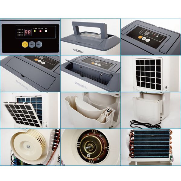 166BD Portable Home Mini Dehumidifier with Water Tank Energy Continuous Drain 16L/day