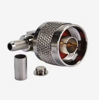 N Type Male Right Angle RF Connector with IP67 Waterproof Brass Material for DC-11GHz Frequency