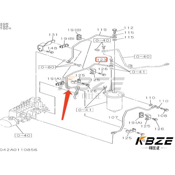 FILTER LEAK OFF PIPE FOR 6WG1 DFI ENGINE 1154166380 1-15416638-0 REPLACE ZAX450 ZAX460 ZAX480 ZAX600