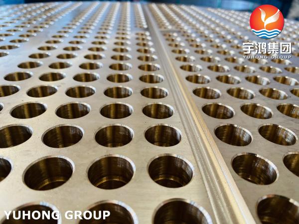 ​​Biofouling-Resistant ASME SB171 C71500 Tube Sheet, UT Tested for Desalination Condensers