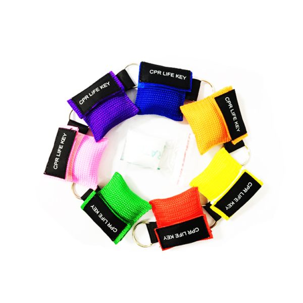 Bag Keychain Cpr Mask With Gloves Promotional Gift Cpr Face Shield Cardiopulmonary