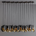 Люстра E14 E12 привесная освещает медное бронзовое 54*3W D70*H32