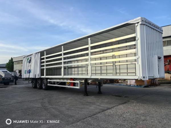 1840mm Tread Steel Side Curtain Semi-Trailer Flatbed Trailer Enhanced Safety