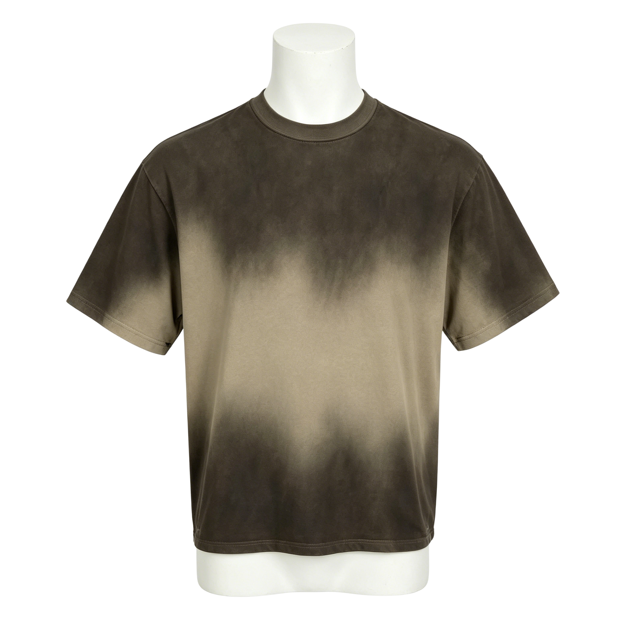 250GSM Basic Crew Neck Tee Gradient Wash Cotton Crew Neck T Shirt Oversized
