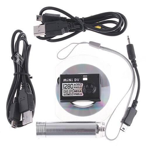 60 Degrees Lens Angle 1280 * 960 Smallest HD Mini DV Camcorders With 16GB  SD / TF Card