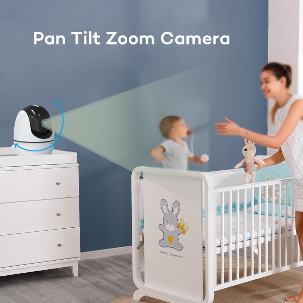 3.2 Inch 720P Baby Monitor with PTZ Camera and Night Vision