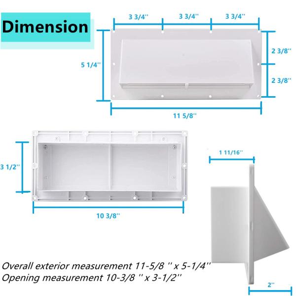 Camping RV Trailer Range Hood Fits Exterior Wall Vents