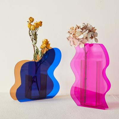 5 mm espessura Vaso de flores acrílico moderno, customização de cores